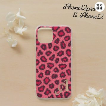 iPhone12/iPhone12pro iPhone12 / iPhone12pro スマホケース ソフトケース 豹柄 A ピンク +アルファベット メンズ レディース nk-i12-tp026i