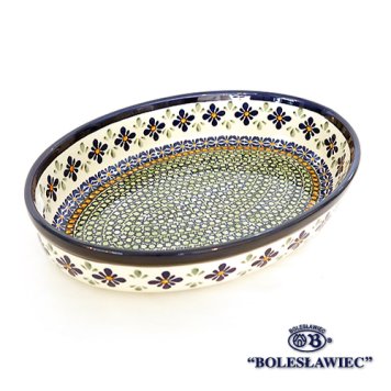 [Zaklady Ceramiczne Boleslawiec/ザクワディ ボレスワヴィエツ陶器]グラタン皿(オーバル)-du60 ポーリッシュポタリー ポーランド陶器/ポーランド 食器 陶器 オーブンウェア おしゃれ エコ 脱プラ SDGs