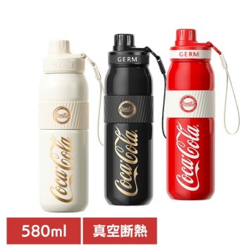 水筒 ボトル 保冷保温 コカ･コーラ スポーツボトル 580ML GREM ボトル 水筒 コカ・コーラ オフィス スポーツ アウトドア 大きい 保冷・保温 真空断熱 ジャーム 白 黒 赤 【B】