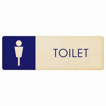 トイレ プレート 木製 男 E1 長方形 12x4cm ドア サインプレート ピクトサイン トイレマーク表示 案内 注意 施設 御手洗 TOILET おしゃれ シンプル 安全対策