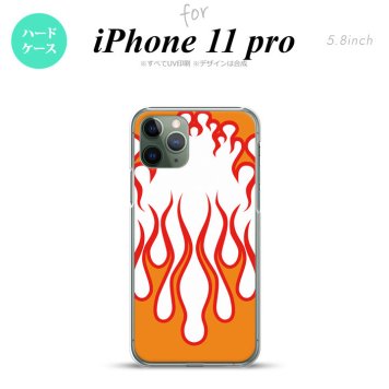 iPhone11Pro iPhone11 Pro スマホケース ハードケース ファイヤー 炎 白 赤 メンズ レディース nk-i11p-1309