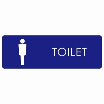 トイレ 案内 シール 男 A2 長方形 ドア 防水 屋内 屋外 サインステッカー ピクトサイン トイレマーク表示 案内 注意 施設 御手洗 TOILET おしゃれ シンプル 安全対策