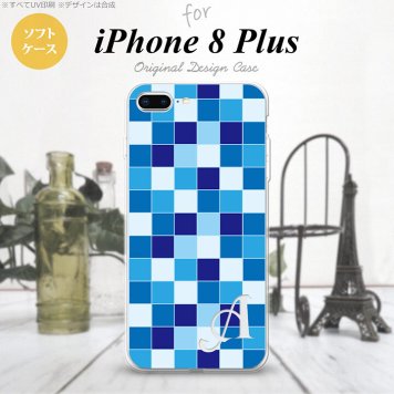 【iPhone8Plus】【スマホケース/スマホカバー】【アイフォン8プラス】iPhone8Plus スマホケース ケース アイフォン8プラス イニシャル スクエア 青 nk-ip8p-tp1020ini【メール便送料無料】