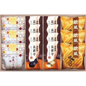 小豆パイ 欧風せんべい 和菓子詰合せ [26-7586-037] DW-30R パイ せんべい 豆菓子 和菓子 詰め合わせ スイーツ お菓子 個包装 贈り物 お祝い お返し 内祝い 出産 結婚 快気 プレゼント ギフト