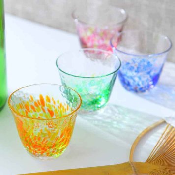 ハンドメイド お猪口 水の彩 80ml