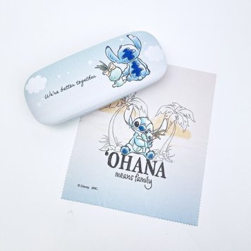 ディズニー スティッチ＆スクランプ 水彩 メガネケース Disney