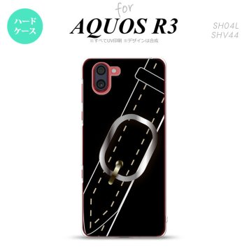 SH-04L SHV44 R3 AQUOS R3 スマホケース カバー ベルト 黒 nk-r3-326