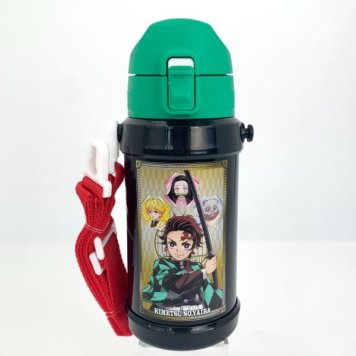 鬼滅の刃 かまぼこ隊 全柱 ダイレクトステンレスボトル 水筒 ブラック 600ml