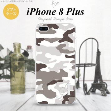 【iPhone8Plus】【スマホケース/スマホカバー】【アイフォン8プラス】iPhone8Plus スマホケース ケース アイフォン8プラス イニシャル 迷彩A グレーB nk-ip8p-tp1146ini【メール便送料無料】