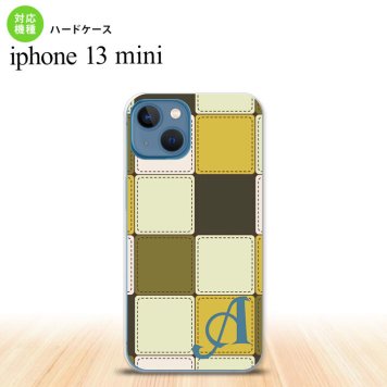 iPhone13mini iPhone13 mini ケース ハードケース パッチワーク ミックスA 黄 +アルファベット  nk-i13m-1671i