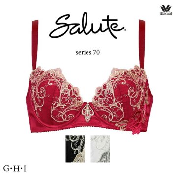 ワコール サルート 70G ブラジャー BTJ770 3/4カップワイヤー (女優Bra) GHIカップ