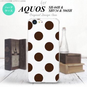 【SH04H】【スマホケース/スマホカバー】【アクオス ゼータ】SH04H スマホケース AQUOS ZETA SH04H カバー アクオス ゼータ ドット・水玉 茶 nk-sh04h-002【メール便送料無料】