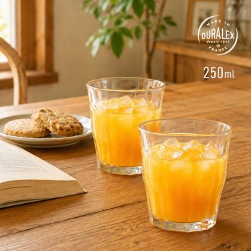 DURALEX デュラレックス ピカルディー 250ml クリア《2個セット》[耐熱グラス おしゃれ グラス 強化ガラス コップ ガラス ペアグラス ペア食器 セット 食器 ペア 耐熱 タンブラー ガラスコップ 透明 クリア デュラレックスグラス]