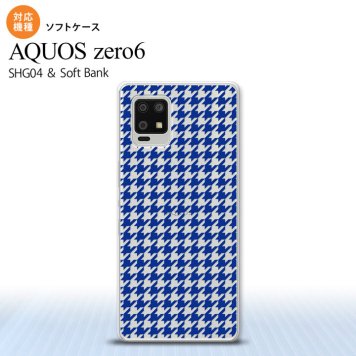SHG04 SHG04 ZERO6 AQUOS zero6 スマホケース ソフトケース 千鳥 格子 小 青 クリア メンズ レディース nk-zero6-tp906