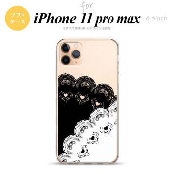 iPhone11ProMax iPhone11pro max スマホケース ソフトケース レース B 黒 白 メンズ レディース nk-i11pm-tp726
