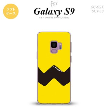 Galaxy S9 ギャラクシー エスナイン SC-02K SCV38 専用 スマホケース カバー ソフトケース イラストデザイン（A） 黄×黒 nk-s9-tp191[スマホ,スマホケース,スマホカバー,ケース,カバー,ジャケット]
