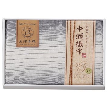 【ギフト対応無料】中瀬織布 三重織ガーゼハーフケット ブルー (NK2051) ※送料無料(北海道・沖縄は除く)