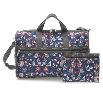 レスポートサック LeSportsac ボストンバッグ 斜めがけバッグ 7185 D959 LARGE WEEKENDER ラージウィークエンダー BLISSFUL VISION フラワー柄ネイビー系マルチ