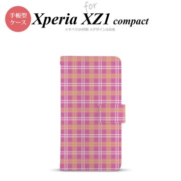 【手帳型 スマホ カバー ケース】【SO02K】【エクスペリア XZ1】手帳型 ケース SO-02K スマホ カバー Xperia XZ1 Compact エクスペリア チェックB ピンク nk-004s-so02k-dr434【メール便送料無料】
