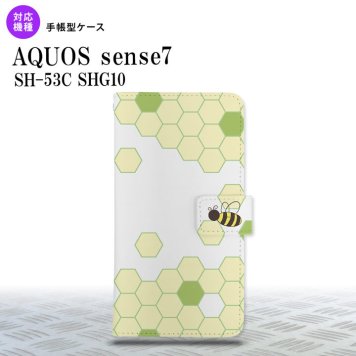 sense7 sense7 手帳型スマホケース カバー ハニー クリア グリーン 2022年 11月発売 nk-004s-sens7-dr1684