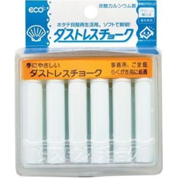 日本理化学 ダストレスチョーク(6本入/白 DCC-6-W) PTY4401