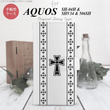 【手帳型 スマホ カバー ケース】【SHV34】【アクオス セリエ】手帳型 ケース SHV34 スマホ カバー AQUOS SERIE アクオス ゴシック 黒 nk-004s-shv34-dr1005【メール便送料無料】