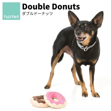 FuzzYard/ファズヤード Double Donuts ダブルドーナッツ 犬猫用おもちゃ パロディグッズ プラッシュトイ 洗濯丸洗い可能 ノンアレルゲン加工 供用おもちゃ基準ST(セーフティトイ)化学検査合格商品 かわいい おしゃれな犬用おもちゃ グッズ 鳴き物入【AR】