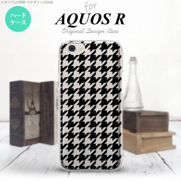 【SH03J】【スマホケース/スマホカバー】【アクオス R】SH03J スマホケース AQUOS R SH-03J カバー アクオス R 千鳥柄(大) 黒クリア nk-sh03j-930【メール便送料無料】