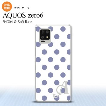 SHG04 SHG04 ZERO6 AQUOS zero6 スマホケース ソフトケース ドット 水玉 B 白 青 +アルファベット メンズ レディース nk-zero6-tp107i