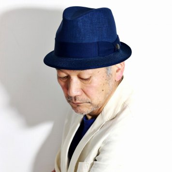 STETSON ハット 日本製 ロイヤル ステットソン 中折れ リボン メンズ stetson 帽子 中折れハット シンプル 無地 ROYAL ブレード 春 夏 紳士 中折れ帽子 麻 ブレードコンビ 56cm 58cm 60cm 紺 ネイビー 男性 プレゼント 父の日 敬老の日