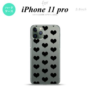iPhone11Pro iPhone11 Pro スマホケース ハードケース ハート A 黒 メンズ レディース nk-i11p-015