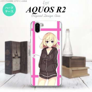 AQUOS R2 アクオス アール2 SH-03K SHV42 専用 スマホケース カバー ハードケース キャラB ピンク nk-r2-1327[スマホ,スマホケース,スマホカバー,ケース,カバー,ジャケット]