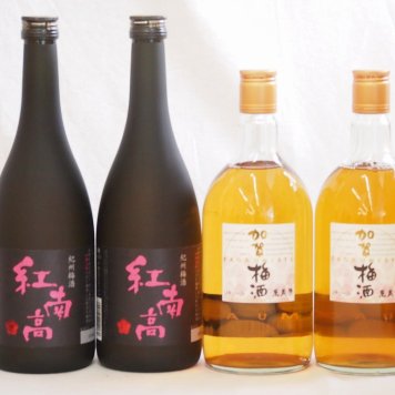 梅酒4本セット(加賀梅酒(石川県) 紅南高梅酒20度(和歌山)) 720ml×4本