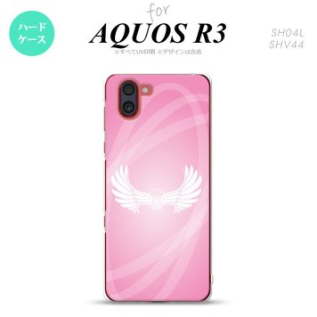 SH-04L SHV44 R3 AQUOS R3 スマホケース カバー 翼 光 ピンク nk-r3-464