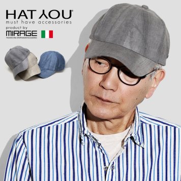 HAT YOU キャップ つば長 メンズ リネン 生地 春夏 シワ加工 グラデーション 深め 父の日 ギフト 50代 60代 帽子 ハットユー 全3色 30代 40代 ファッション 男性 アイビーキャップ 通販