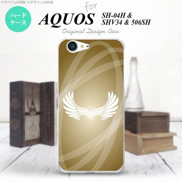 【SH04H】【スマホケース/スマホカバー】【アクオス ゼータ】SH04H スマホケース AQUOS ZETA SH04H カバー アクオス ゼータ 翼(光) ゴールド nk-sh04h-462【メール便送料無料】
