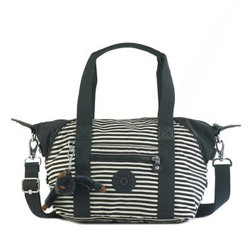 キプリング Kipling ショルダーバッグ K01327 09T ART MINI アートミニ 2way ボストンバッグ 斜めがけバッグ MARINE STRIPY B ホワイト＋ネイビー ストライプ柄