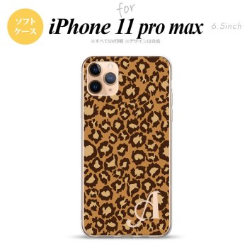 iPhone11ProMax iPhone11pro max スマホケース ソフトケース 豹柄 B 茶 +アルファベット メンズ レディース nk-i11pm-tp898i