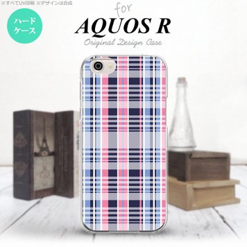 【SH03J】【スマホケース/スマホカバー】【アクオス R】SH03J スマホケース AQUOS R SH-03J カバー アクオス R チェックB ピンク青 nk-sh03j-440【メール便送料無料】