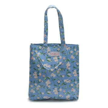 キャスキッドソン Cath Kidston トートバッグ 1009484 106131218100102 SHINY BOOKBAG シャイニー ブックバッグ ショルダーバッグ MID BLUE/FORGET ME NOT サックスブルー系＋フラワー柄マルチカラー