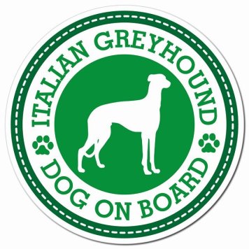 Italian Greyhound イタリアングレーハウンド グリーン 肉球 カーサイン 車 マグネットステッカー 犬 マグネット 強力 直径13cm 丸型 おしゃれ かわいい ドラレコステッカー 安全対策 危険運転 煽り運転 アニマル 動物 犬種別 屋外 防水 屋内 肉球マーク