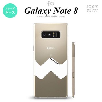 【SC01K】【スマホケース/スマホカバー】【ギャラクシー ノート8】SC01K スマホケース Galaxy Note8 SC-01K カバー ギャラクシー ノート8 イラストデザイン（A） クリア×白 nk-sc01k-192【メール便送料無料】