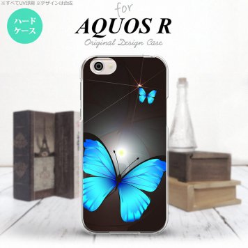 【SH03J】【スマホケース/スマホカバー】【アクオス R】SH03J スマホケース AQUOS R SH-03J カバー アクオス R バタフライ・蝶（B） 黒 nk-sh03j-214【メール便送料無料】