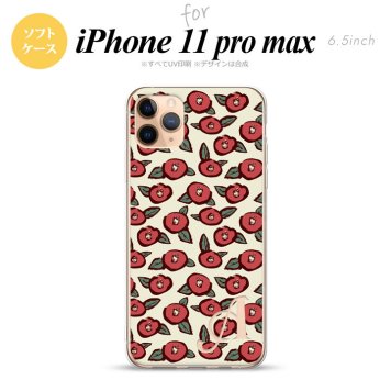 iPhone11ProMax iPhone11pro max スマホケース ソフトケース つばき ベージュ +アルファベット メンズ レディース nk-i11pm-tp1701i