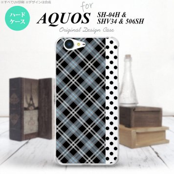 【SH04H】【スマホケース/スマホカバー】【アクオス ゼータ】SH04H スマホケース AQUOS ZETA SH04H カバー アクオス ゼータ タータン・ドット 黒 nk-sh04h-1535【メール便送料無料】