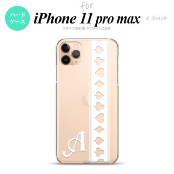 iPhone11ProMax iPhone11pro max スマホケース ハードケース トランプ 帯 白 クリア +アルファベット メンズ レディース nk-i11pm-529i