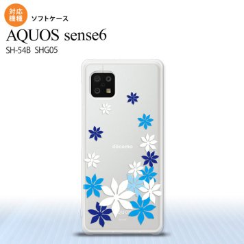SH-54B SHG05 AQUOS sense6 スマホケース ソフトケース ティアレ A 青 メンズ レディース nk-sens6-tp1079