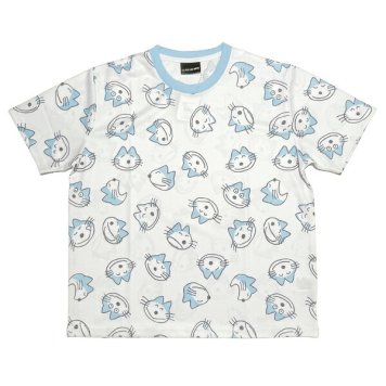 11ぴきのねこ カオ ドライメッシュTシャツ(ホワイト) アパレル