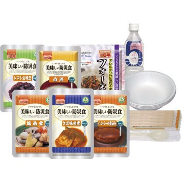 アルファフーズ UAA食品美味しい防災食 アルファセット（保存水あり） BA5【直送品】［送料無料］ 