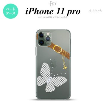 iPhone11Pro iPhone11 Pro スマホケース ハードケース バタフライ 蝶 F クリア メンズ レディース nk-i11p-323